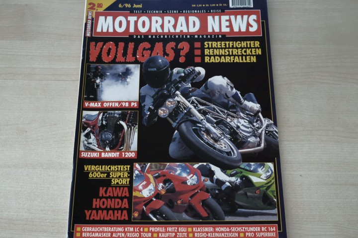 Deckblatt Motorrad News (06/1996)